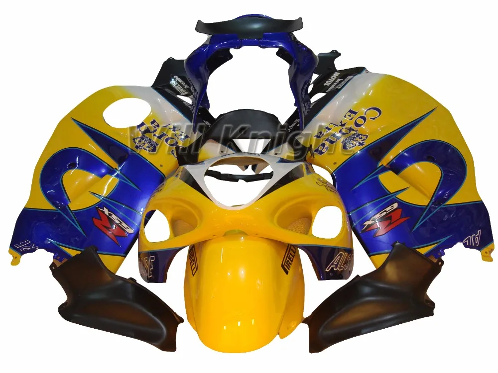 Боди Кит для Suzuki GSX R1300 Hayabusa GSXR1300 1999 2007 Желтый Синий Корона ALSTARE Издание Впрыска ABS