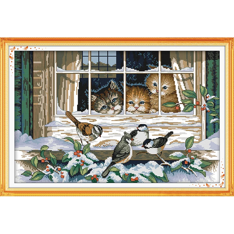 Everlasting Love Christmas Landscape Out Of The Window Chinese Cross Stitch Kits Ecological Cotton 11 New Store Sales Promotion
Everlasting Love Christmas Landscape Out Of The Window Chinese Cross Stitch Kits Ecological Cotton 11 New Store Sales Promotion