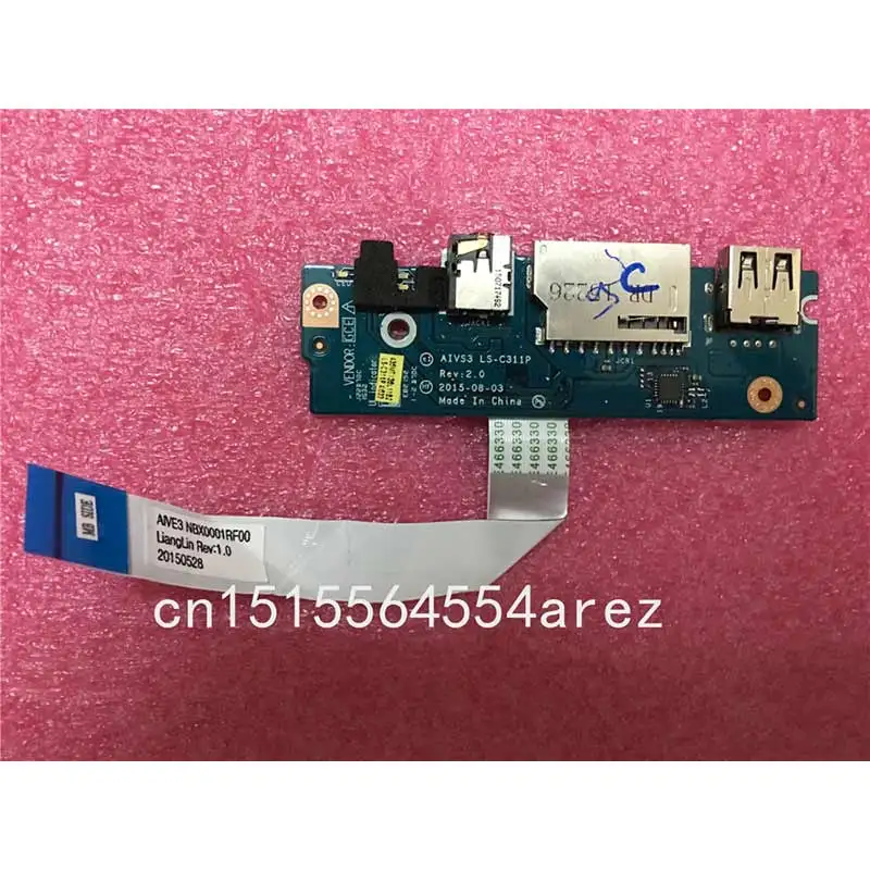 Original FOR LENOVO U31 U31-70 USB Audio Headphone Jack SD Card Reader Board with cable LS-C311P
Original FOR LENOVO U31 U31-70 USB Audio Headphone Jack SD Card Reader Board with cable LS-C311P