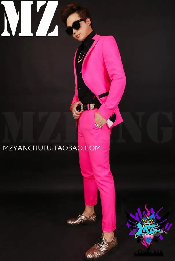 New arrival ! Bigbang Men Singers DJ Slim Rose Black Collar Stage Suit For Men Formal Dress VSTINUS ! Free shipping S-5XL
New arrival ! Bigbang Men Singers DJ Slim Rose Black Collar Stage Suit For Men Formal Dress VSTINUS ! Free shipping S-5XL