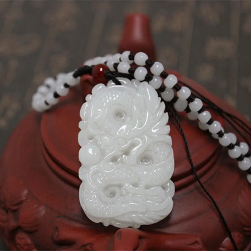 KYSZDL Natural Hetian white YU pendan Men and Women Zodiac Dragon necklace pendant jewelry gifts
KYSZDL Natural Hetian white YU pendan Men and Women Zodiac Dragon necklace pendant jewelry gifts