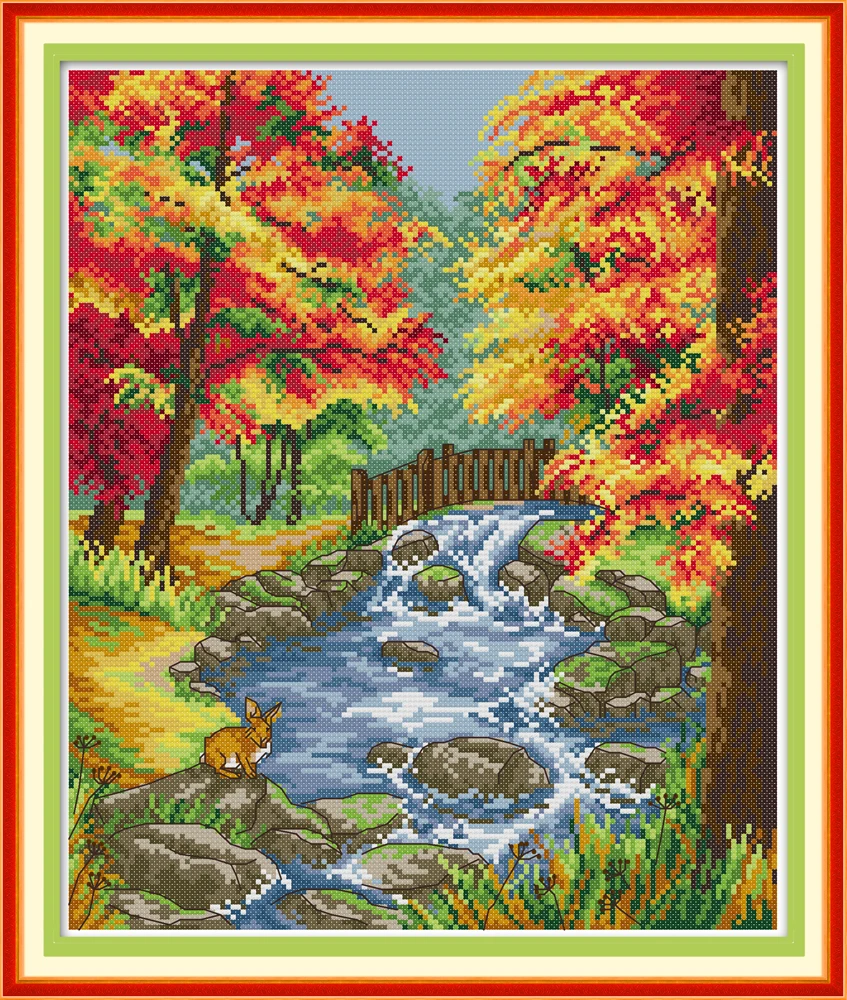 The autumn of the creek cross stitch kit aida 14ct 11ct count print canvas cross stitches needlework embroidery DIY handmade
The autumn of the creek cross stitch kit aida 14ct 11ct count print canvas cross stitches needlework embroidery DIY handmade
