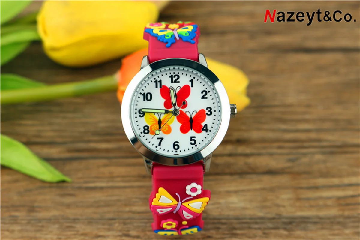 2019 cute kids 3D cartoon red and yellow butterfly face luminous pointer quartz watch new jelly watch for boys and girls
2019 cute kids 3D cartoon red and yellow butterfly face luminous pointer quartz watch new jelly watch for boys and girls