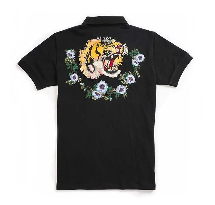 High New 19ss Men High Embroidery tiger head flowers Fashion Polo Shirts Shirt Skateboard Cotton Polos Top Tee #C38
High New 19ss Men High Embroidery tiger head flowers Fashion Polo Shirts Shirt Skateboard Cotton Polos Top Tee #C38
