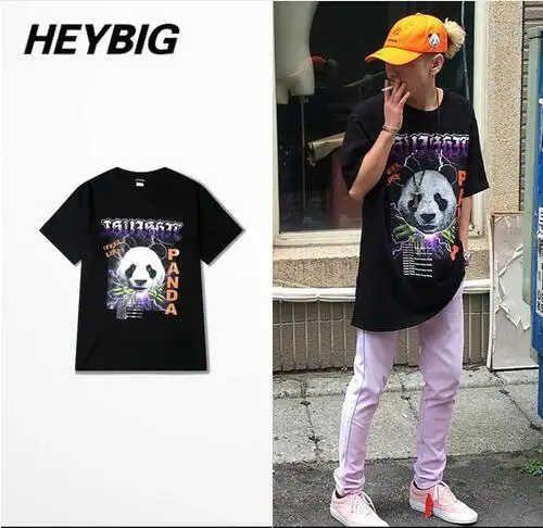 Heybig I FEEL LIKE PANDA Мужская футболка с 3d принтом качественная из чистого хлопка