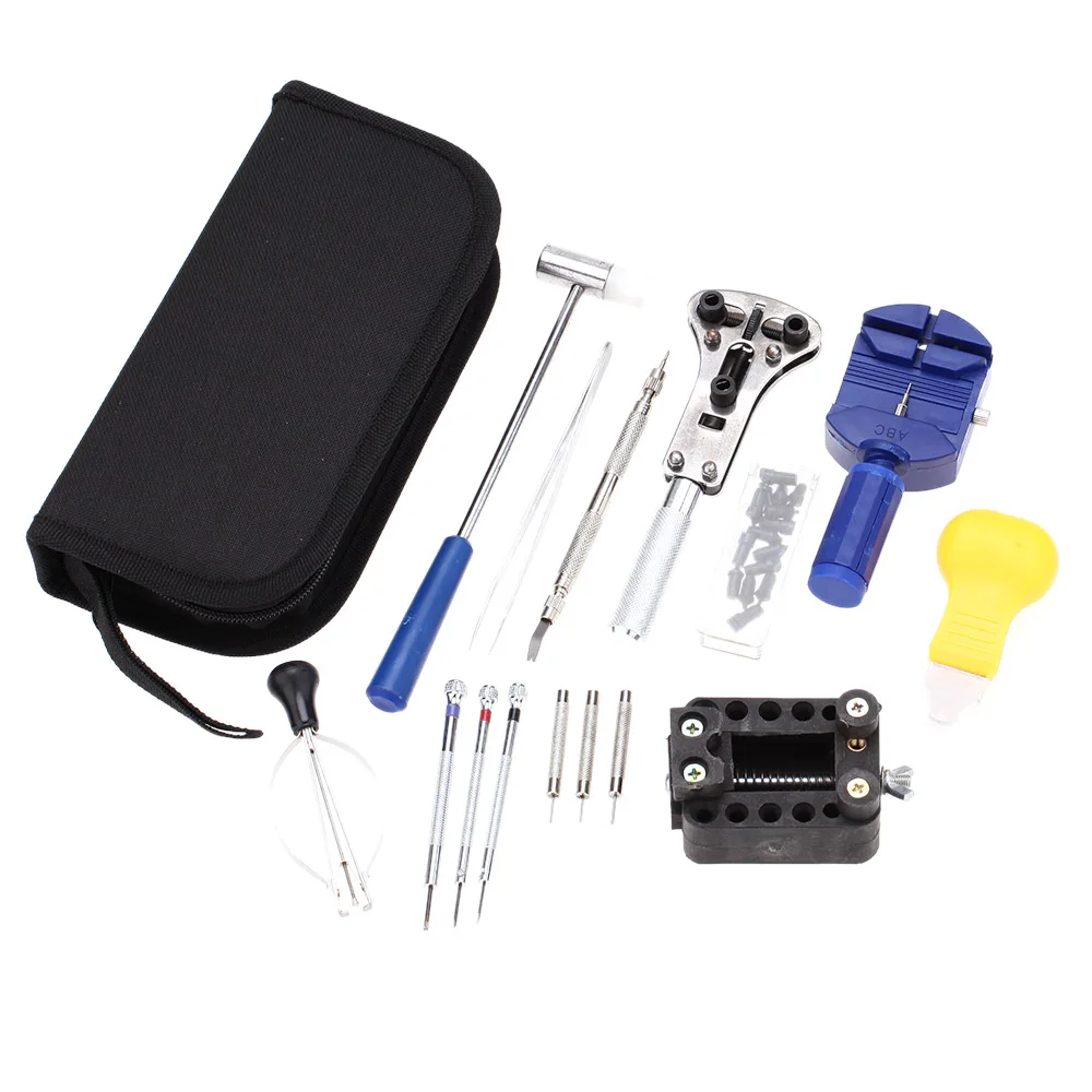14PCS Watch Repair Tool Kit Case Opener Link Spring Bar Band Pin Hand Remover Ham Including All kinds of Watches Repair Tools
14PCS Watch Repair Tool Kit Case Opener Link Spring Bar Band Pin Hand Remover Ham Including All kinds of Watches Repair Tools