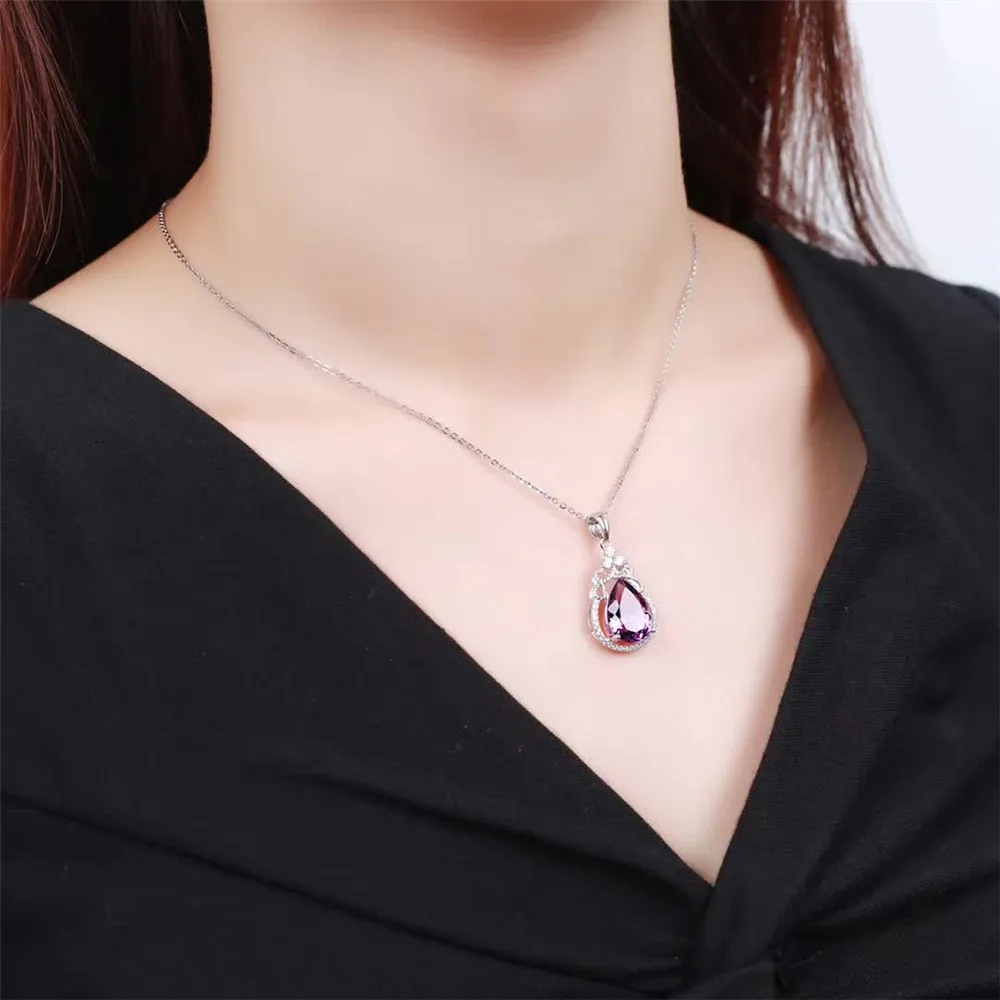 wholesale luxury trendy 925 sterling silver natural amethyst gemstone pendant necklace for wedding engagement
wholesale luxury trendy 925 sterling silver natural amethyst gemstone pendant necklace for wedding engagement