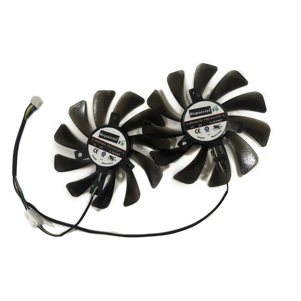2 шт./компл. Графика карты вентилятор RX580 GPU VGA кулер для его RX 580 XTR IceQ OC Ревущие Turbo 8