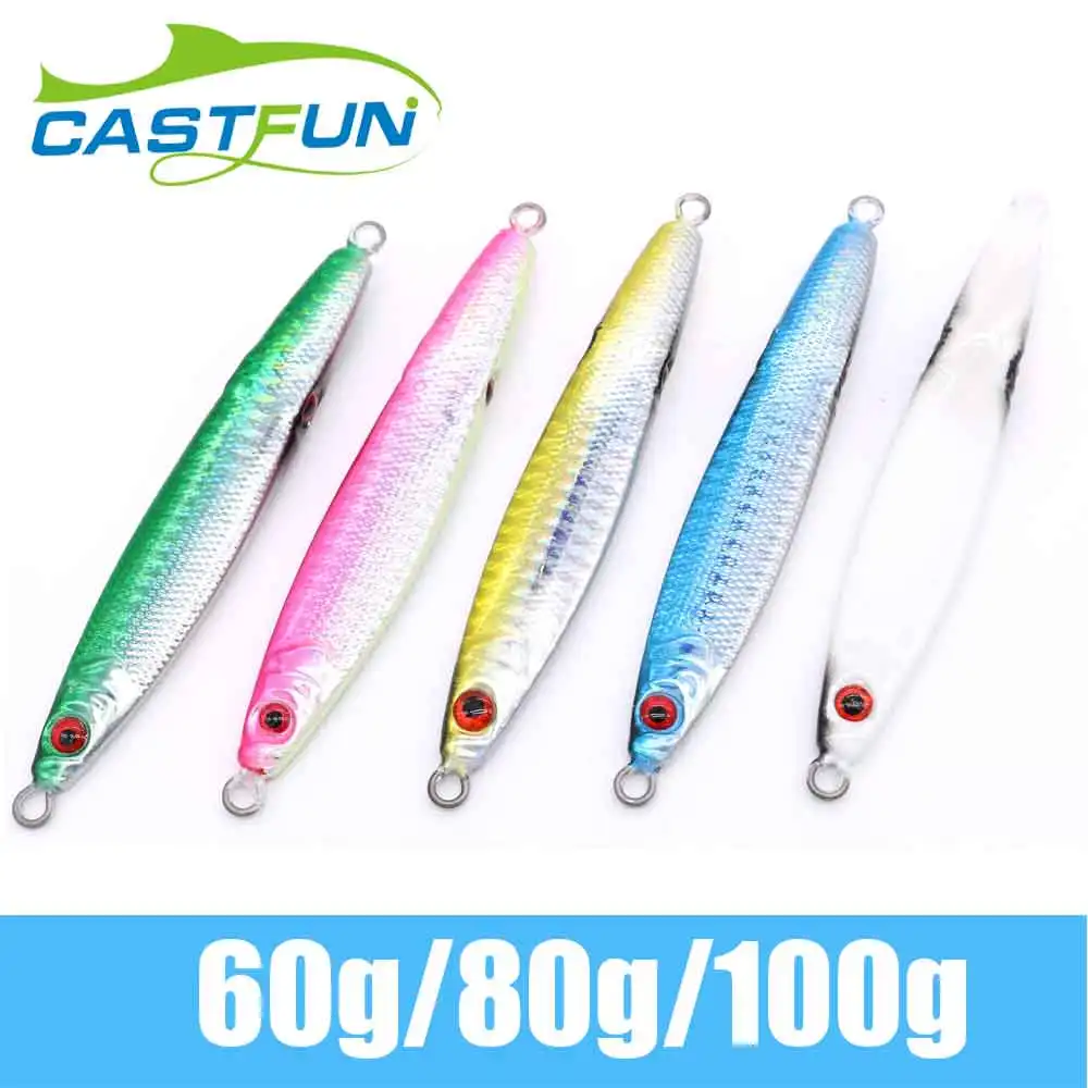 CASTFUN Metal Jigging Lure Metal Spoon LureAile Slow Fall Jigs Leurre Peche 5pcs/lot 60g 80g 100g
CASTFUN Metal Jigging Lure Metal Spoon LureAile Slow Fall Jigs Leurre Peche 5pcs/lot 60g 80g 100g