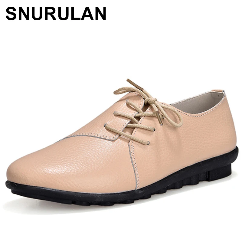 SNURULAN Spring Autumn Woman Oxford Shoes Ballerina Flats Shoes Woman Genuine Leather Shoes Moccasins Lace Up Loafers ShoesE414
SNURULAN Spring Autumn Woman Oxford Shoes Ballerina Flats Shoes Woman Genuine Leather Shoes Moccasins Lace Up Loafers ShoesE414