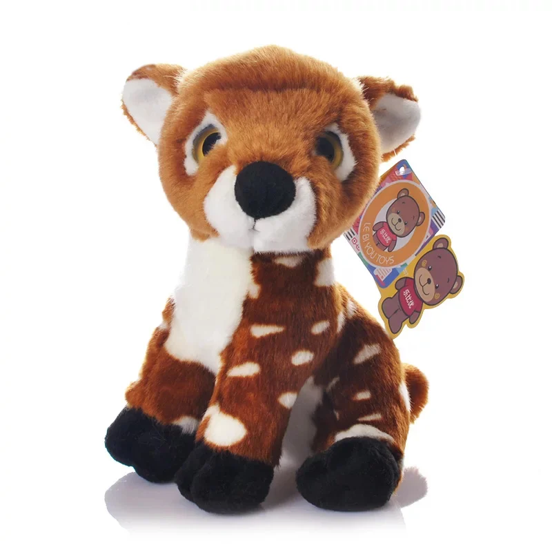 Mini Lifelike Sika Deer Plush Toys Cute Big Eyed Realistic Wild Animal Stuffed Toy Doll Gifts For Kids | Игрушки и хобби
