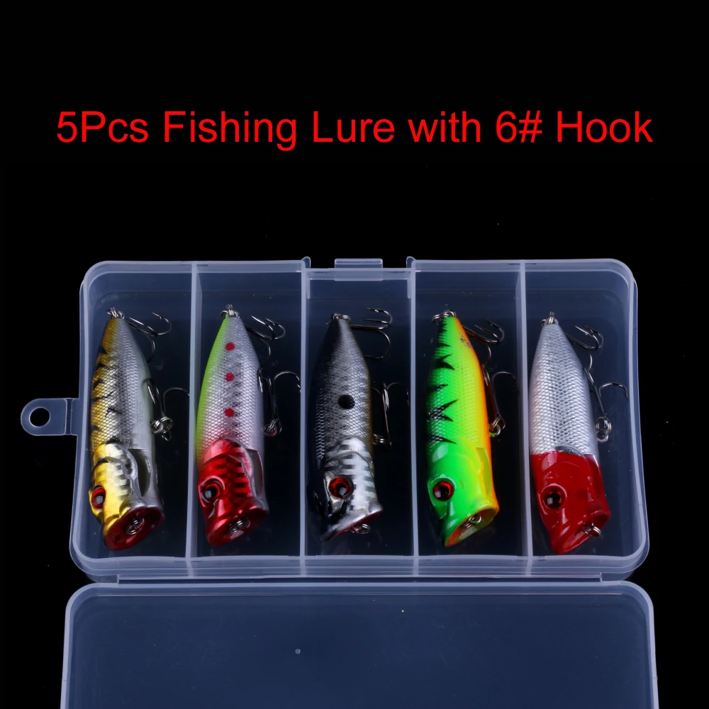 5pcs/lot 6.5cm 13g Mini Fishing Lure Kit Popper Floating Lure Pesca Jig Fishing Hook Set With Fishing Tackle Box
5pcs/lot 6.5cm 13g Mini Fishing Lure Kit Popper Floating Lure Pesca Jig Fishing Hook Set With Fishing Tackle Box