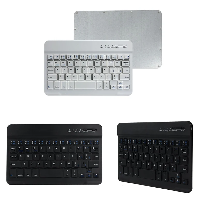 Portable Ultra Slim Aluminum Wireless Bluetooth Keyboard For IOS Android Windows PC working time 40 hours 59 keys Nice | Компьютеры и