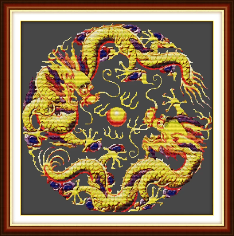 Shuanglongxizhu cross stitch kit 14ct 11ct pre stamped canvas cross stitching animal lover embroidery DIY handmade needlework
Shuanglongxizhu cross stitch kit 14ct 11ct pre stamped canvas cross stitching animal lover embroidery DIY handmade needlework