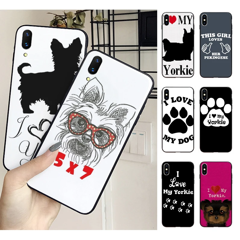 Чехол для телефона MaiYaCa I Love My Dog Yorkie Papillon boxer iphone XS XR XSMAX 6s 6plus 6Splus 7 7plus 8 8plus 5 5S