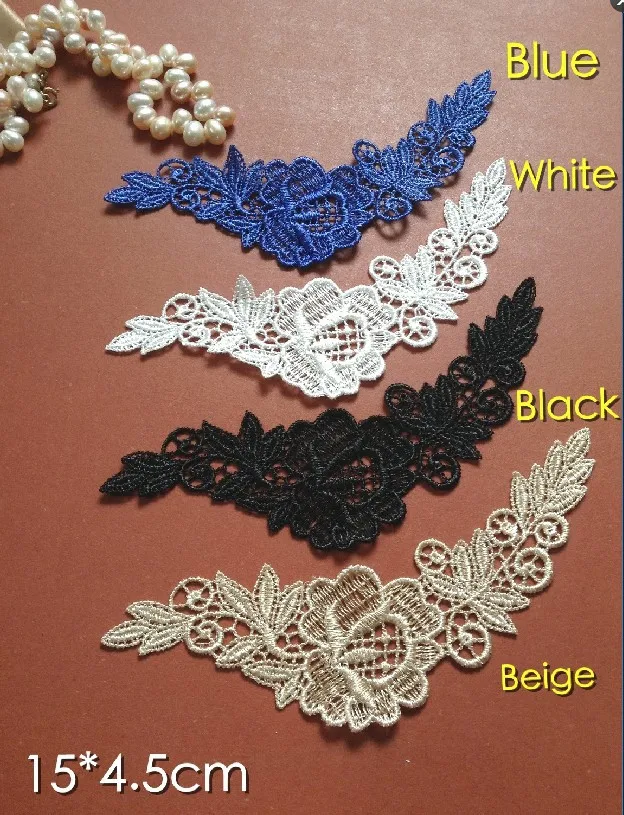 15*4.5cm,100% polyester embroidery water soluble lace flower applique,bridal applique, 4 color for choose,FREE SHIPPING,XERY137
15*4.5cm,100% polyester embroidery water soluble lace flower applique,bridal applique, 4 color for choose,FREE SHIPPING,XERY137