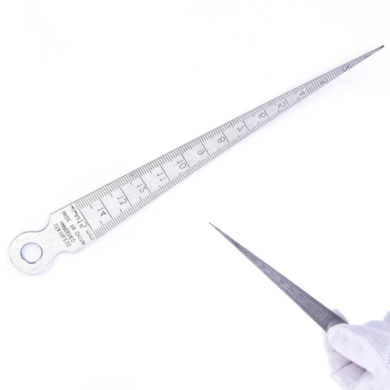 Stainless Steel Taper Gauge Feeler Gap Hole Measuring Tool Double Side Wedge Feeler Hole Gap Taper Aperture Scale 1-15mm
Stainless Steel Taper Gauge Feeler Gap Hole Measuring Tool Double Side Wedge Feeler Hole Gap Taper Aperture Scale 1-15mm