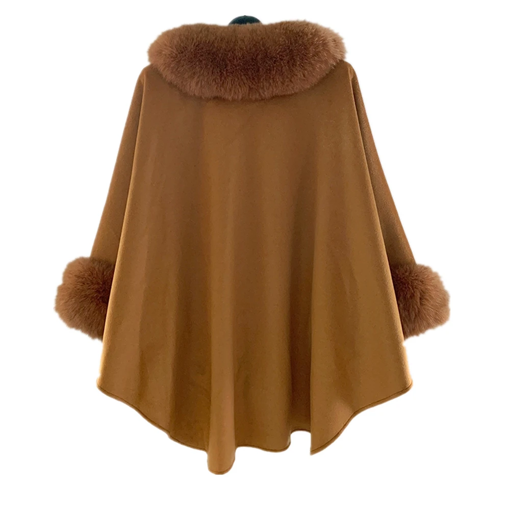 TOPFUR 2020 New Fashion Winter Female Cape Real Fur Cape For Women Three Quaeter Real Fox Fur Outerwear Bat Sleeved V-Neck Brown
TOPFUR 2020 New Fashion Winter Female Cape Real Fur Cape For Women Three Quaeter Real Fox Fur Outerwear Bat Sleeved V-Neck Brown