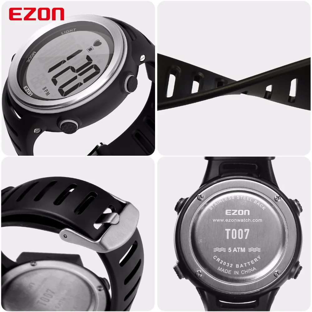 EZON Heart Rate Monitor Alarm Men Sports Watches Waterproof 50m Digital Watch Running Climbing Hiking Wristwatch Montre Homme
EZON Heart Rate Monitor Alarm Men Sports Watches Waterproof 50m Digital Watch Running Climbing Hiking Wristwatch Montre Homme