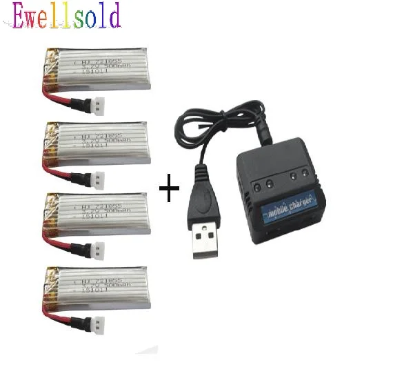 

Ewellsold wltoys V966 V977 V930 Q282 RC Helicopter parts 3.7V 500mah Li-polymer battery*4pcs+4 in1 charger box 5pcs/lot