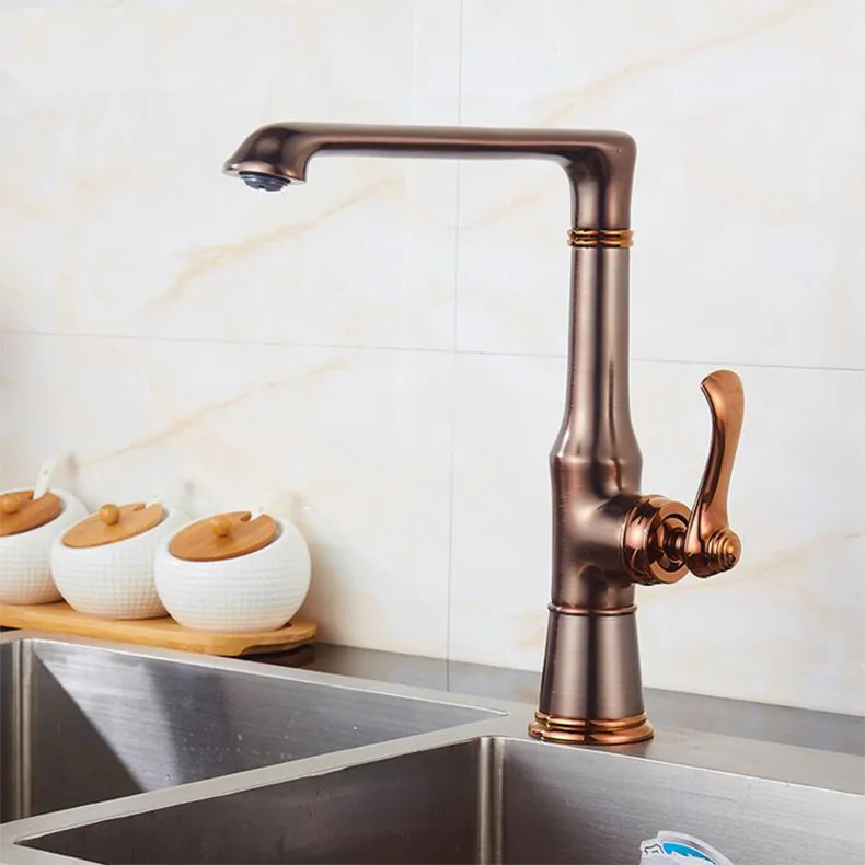 Kitchen faucet Rome bronze water tap cold and hot Sink faucet Vegetable washing basin sink mixer 360 degree rotating faucet
Kitchen faucet Rome bronze water tap cold and hot Sink faucet Vegetable washing basin sink mixer 360 degree rotating faucet