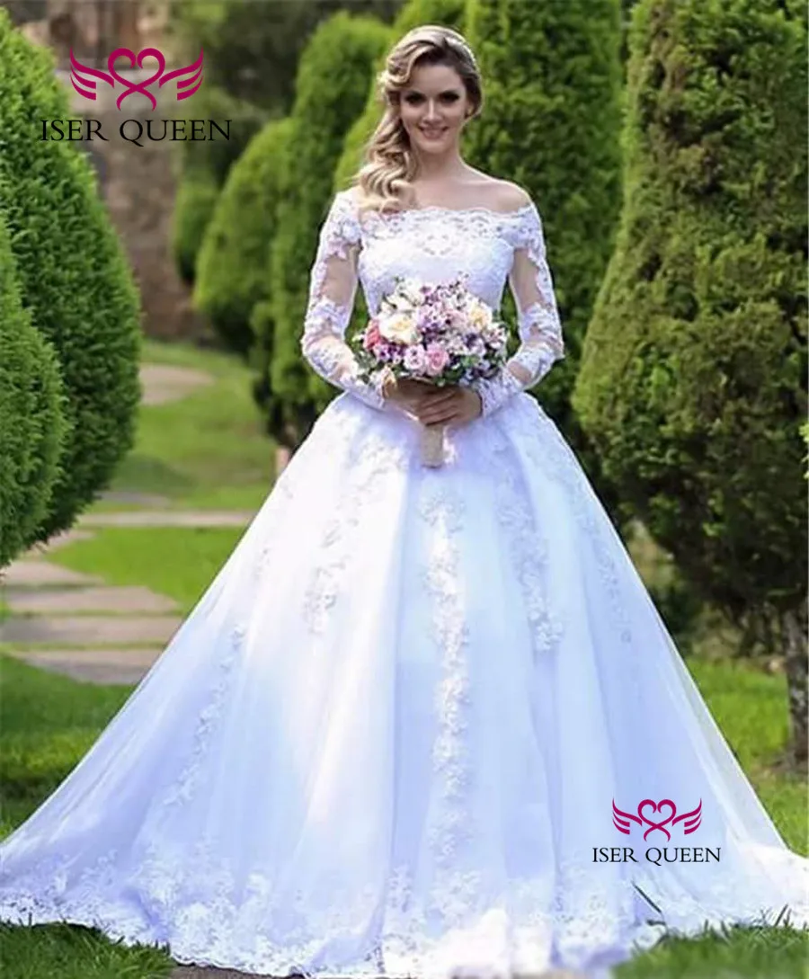 Pure white Long Sleeve Lace Wedding Dress New Arrival Vestido De Novia Wedding Gown Off Shoulder Bride Dress W0620
Pure white Long Sleeve Lace Wedding Dress New Arrival Vestido De Novia Wedding Gown Off Shoulder Bride Dress W0620