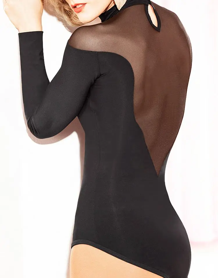 Modern dance Latin dance blouse bodysuit perspective Halter neck turtle neck long sleeve bodysuit blouse T16012
Modern dance Latin dance blouse bodysuit perspective Halter neck turtle neck long sleeve bodysuit blouse T16012