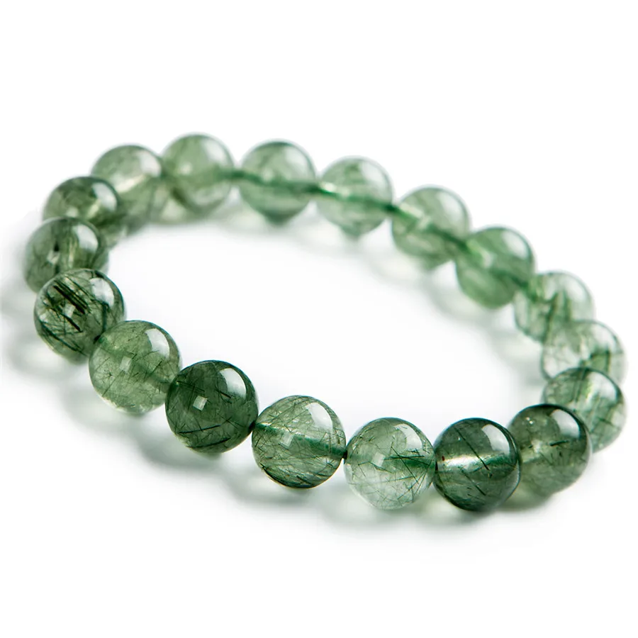 11.5mm Brazil Natural Green Rutilated Quartz Crystal Clear Round Beads Stretch Charm Bracelet Femme
11.5mm Brazil Natural Green Rutilated Quartz Crystal Clear Round Beads Stretch Charm Bracelet Femme