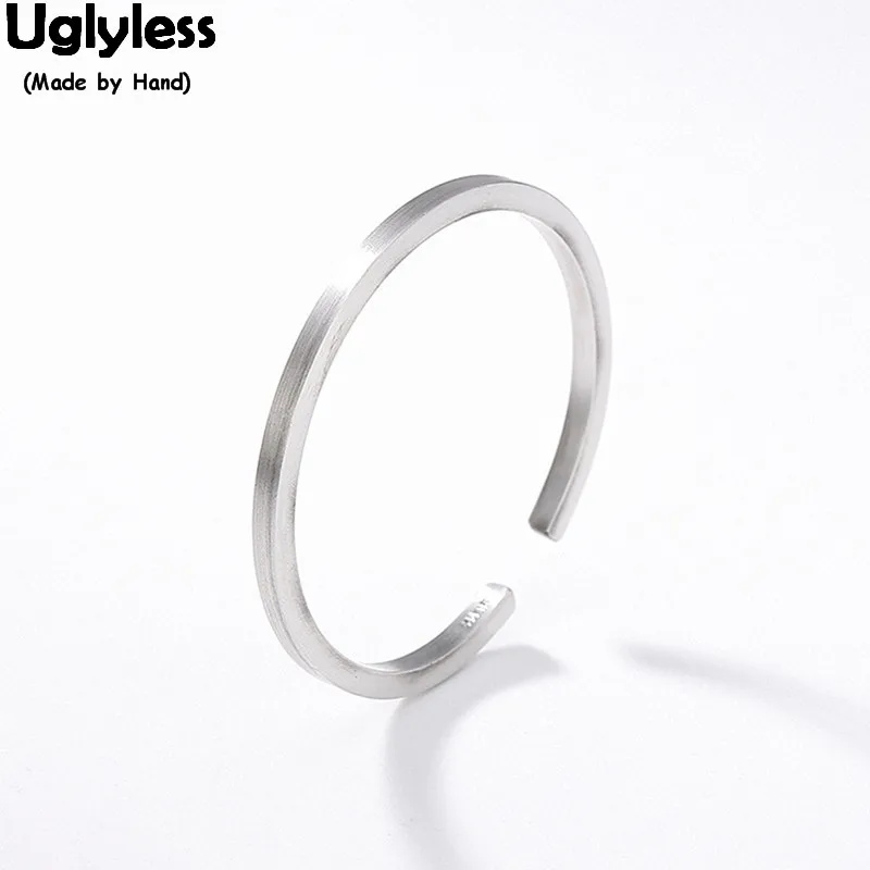 Uglyless 100% Real Solid 999 Pure Silver Square Bangles for Women Thin Bracelets Simplify Open Bangle Geometric Fine Jewelry
Uglyless 100% Real Solid 999 Pure Silver Square Bangles for Women Thin Bracelets Simplify Open Bangle Geometric Fine Jewelry