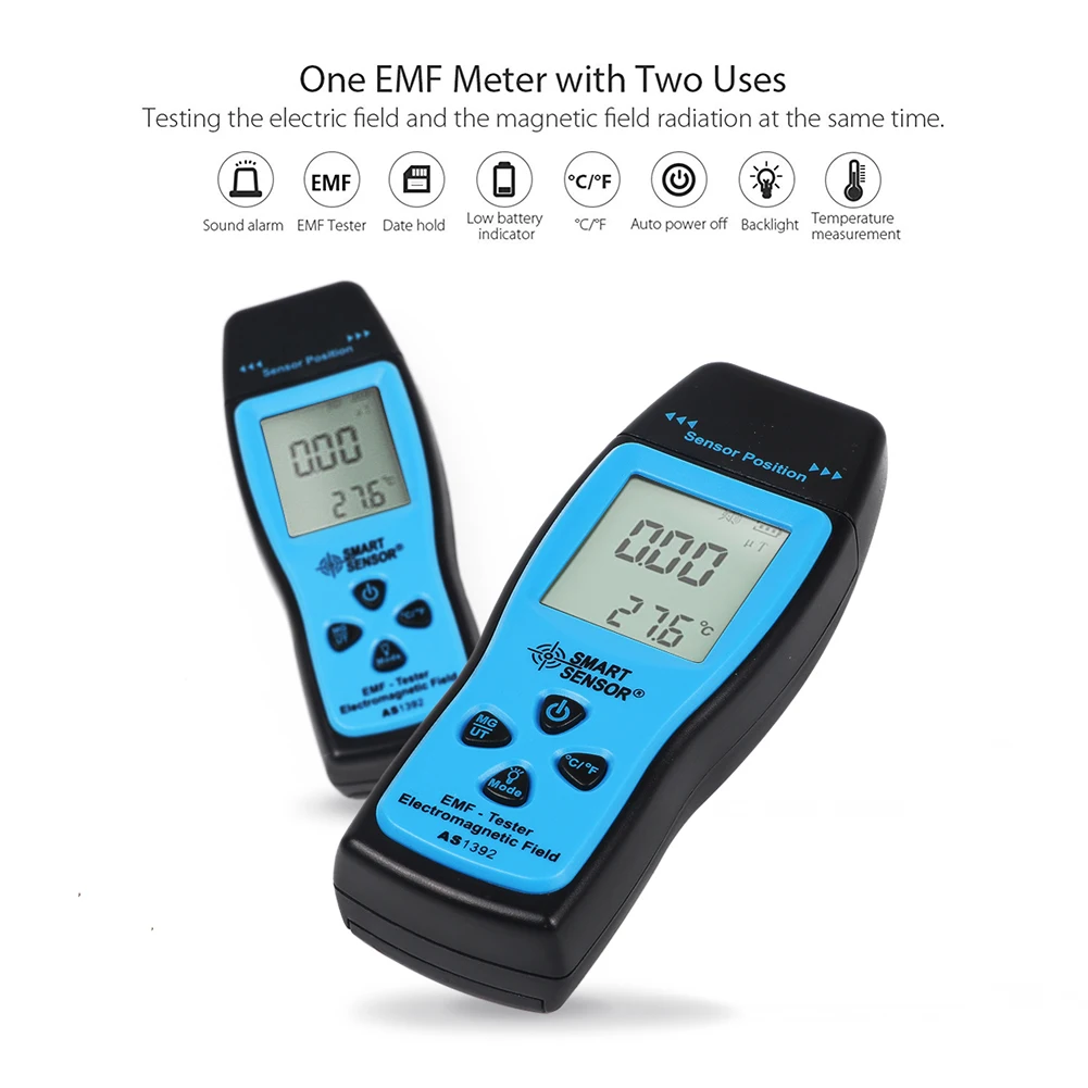 Портативный цифровой ЖК Тестер EMF электромагнитного поля детектор