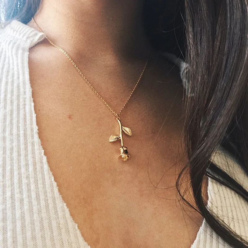 New Boho Rose Flower Pendant Necklace Women Silver Gold Charm Choker Statement Necklace Collier Femme Jewelry
New Boho Rose Flower Pendant Necklace Women Silver Gold Charm Choker Statement Necklace Collier Femme Jewelry