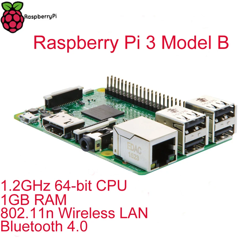 RPI 3 Оригинальный с 1 Гб LPDDR2 BCM2837 четырехъядерный процессор Ras PI3 B Pi 3B PI Wi Fi и Bluetooth|ram