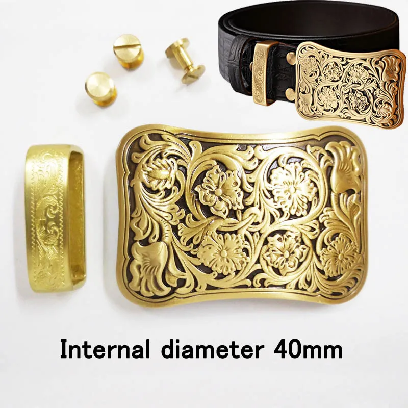 Brass Belt Buckle Carved Ring Belt Buckle DIY Pure Copper Grass With Belt Accessories Personality Tang Grass Man Youth
Brass Belt Buckle Carved Ring Belt Buckle DIY Pure Copper Grass With Belt Accessories Personality Tang Grass Man Youth