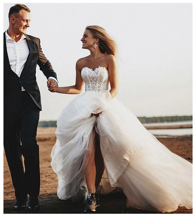 SoDigne Beach Lace Strapless formal Wedding Dresses 2020 Sleeveless Bride Dress Lace Up Back White/Lvory Boho Wedding Gowns
SoDigne Beach Lace Strapless formal Wedding Dresses 2020 Sleeveless Bride Dress Lace Up Back White/Lvory Boho Wedding Gowns