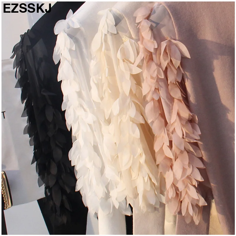 Ruffled Collar Knitted Women Sweater Spring Autumn Loose Jumper Fashion Flowers Sleeves Sweater and Pullover Femme Pull
Ruffled Collar Knitted Women Sweater Spring Autumn Loose Jumper Fashion Flowers Sleeves Sweater and Pullover Femme Pull