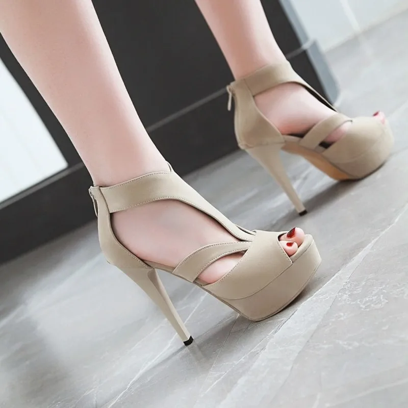 Women Sandals Super High Heels Flock Zip Peep Toe Thin Heels 2019 New Sexy Fashion Spring Summer Party Wedding Big Size 34-43
Women Sandals Super High Heels Flock Zip Peep Toe Thin Heels 2019 New Sexy Fashion Spring Summer Party Wedding Big Size 34-43
