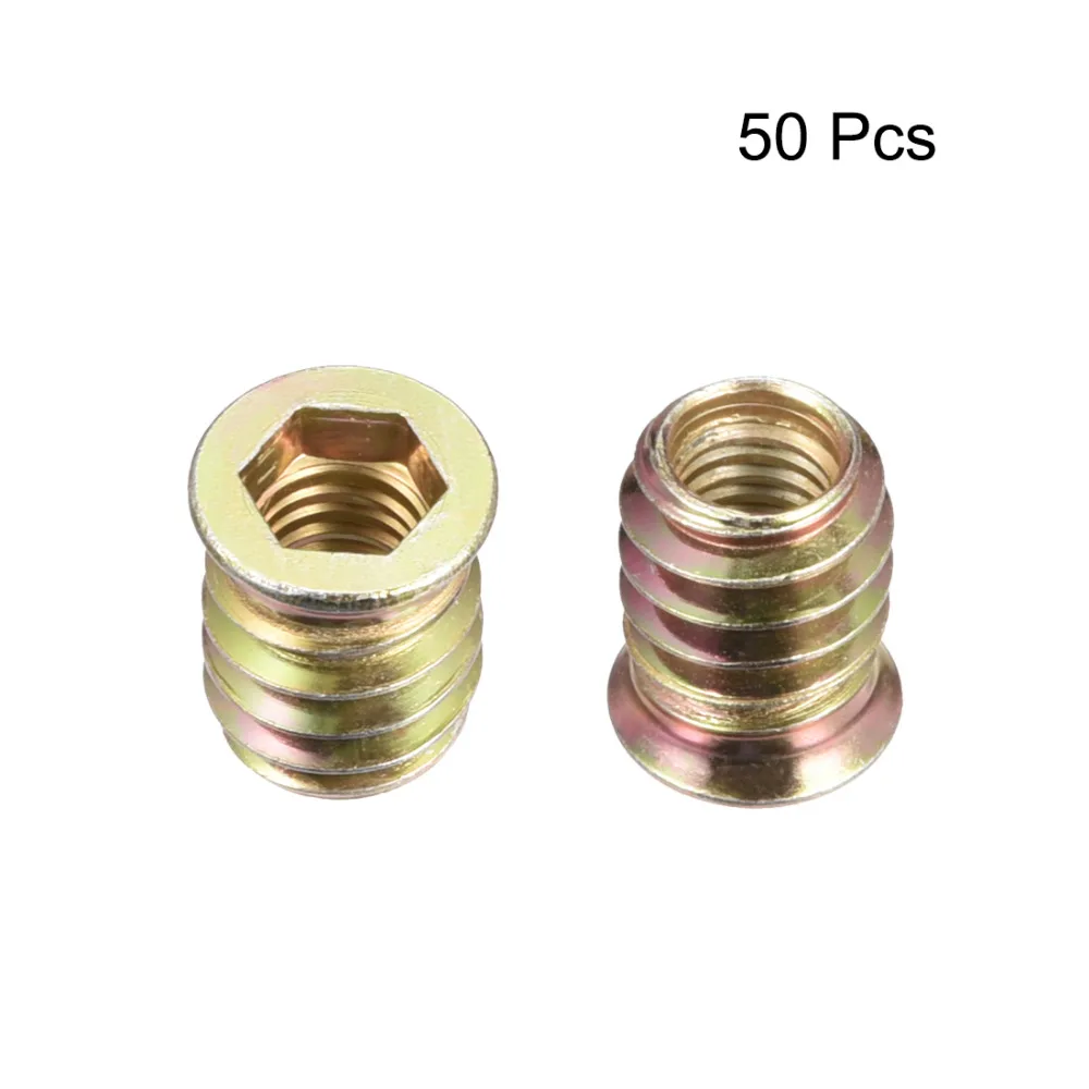 Uxcell New Arrival 50pcs M8 Threaded Insert Nuts Wood Furniture Interface Hex Socket Drive widely used in the assembly of beds
Uxcell New Arrival 50pcs M8 Threaded Insert Nuts Wood Furniture Interface Hex Socket Drive widely used in the assembly of beds
