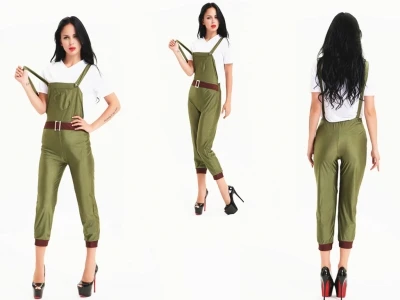 FREE SHIPPING Ladies 1940s Land Girl Army World War 2 Fancy Dress shirt with jumpsuit
FREE SHIPPING Ladies 1940s Land Girl Army World War 2 Fancy Dress shirt with jumpsuit