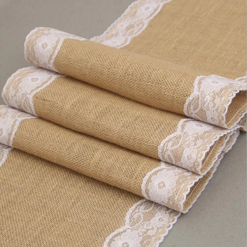 2.75mx30cm 4 colors Lace Vintage Natural Burlap Jute Hessian Table Runner Cloth Wedding Party Decor Lace Burlap Table Runner
2.75mx30cm 4 colors Lace Vintage Natural Burlap Jute Hessian Table Runner Cloth Wedding Party Decor Lace Burlap Table Runner
