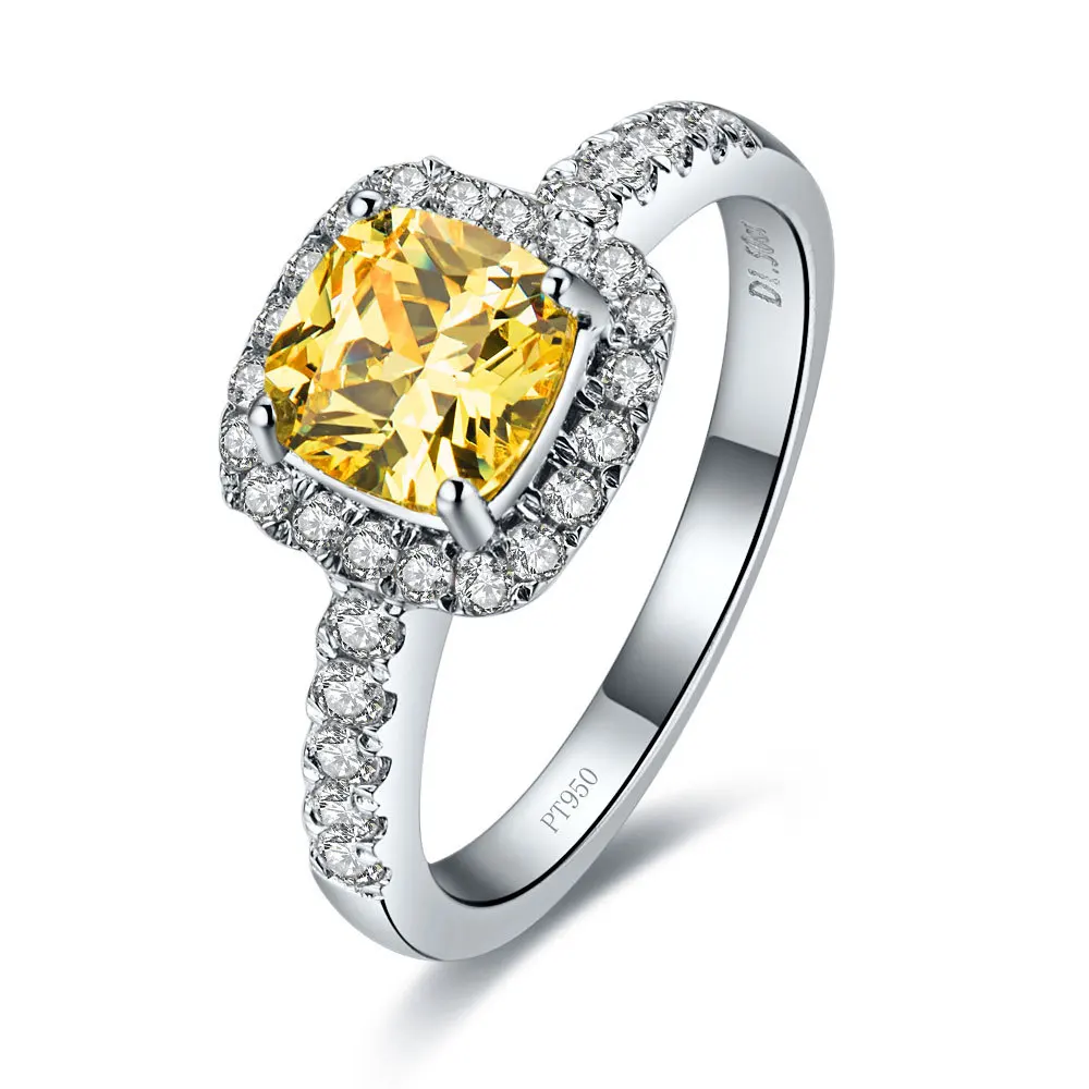 2C Excellent Yellow Diamond Cushion Ring Women Engagement Halo Ring Sterling Silver 18K Gold Plated Bridal Jewelry Golden Ring
2C Excellent Yellow Diamond Cushion Ring Women Engagement Halo Ring Sterling Silver 18K Gold Plated Bridal Jewelry Golden Ring