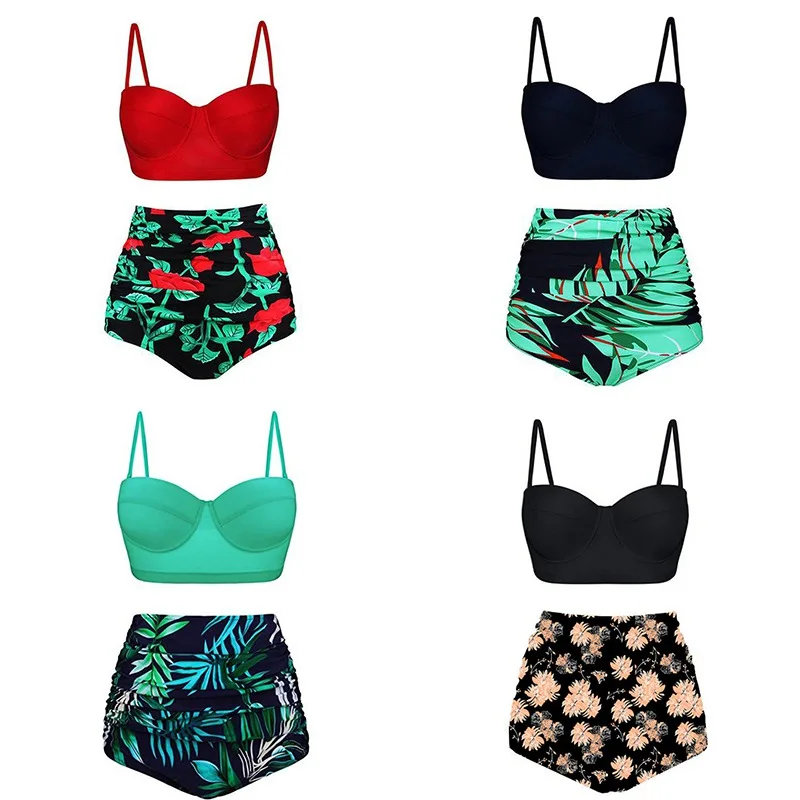 Sexy Summer Swimsuit Women Swimming Bikini Set Solid Push Up Underwire Bra High Waist Print Lingerie Set Beachwear Bathing Suit
Sexy Summer Swimsuit Women Swimming Bikini Set Solid Push Up Underwire Bra High Waist Print Lingerie Set Beachwear Bathing Suit