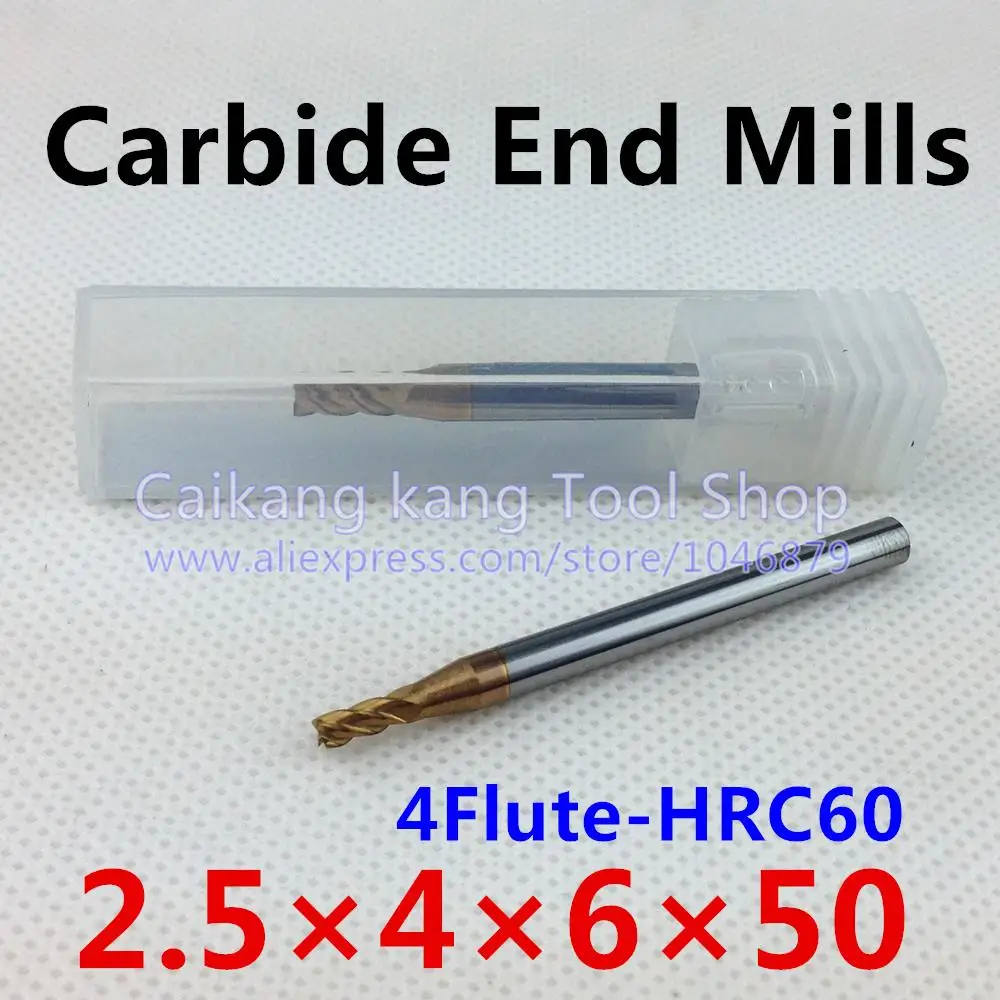 New 4 Flute Head:2.5mm Tungsten steel cutter CNC milling End mills Highest cutting hardness: 60HRC 4F 2.5*4*6*50mm
New 4 Flute Head:2.5mm Tungsten steel cutter CNC milling End mills Highest cutting hardness: 60HRC 4F 2.5*4*6*50mm