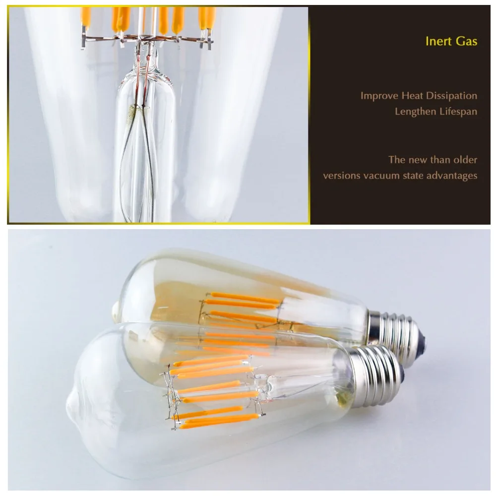 2PCS Retro Edison Lamp Light Bulb White 2200K 2700K LED Incandescent Lamp Filament Bulb Vintage Pendant Lamp Industrial Decor
2PCS Retro Edison Lamp Light Bulb White 2200K 2700K LED Incandescent Lamp Filament Bulb Vintage Pendant Lamp Industrial Decor
