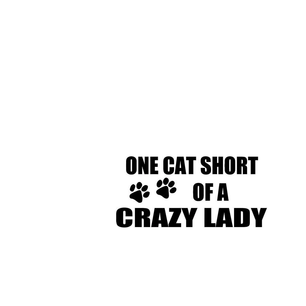 One Cat Short Of A Crazy Lady Home Decor Car Truck Window Decal Sticker Checkered Flags Windshield Sticker
One Cat Short Of A Crazy Lady Home Decor Car Truck Window Decal Sticker Checkered Flags Windshield Sticker