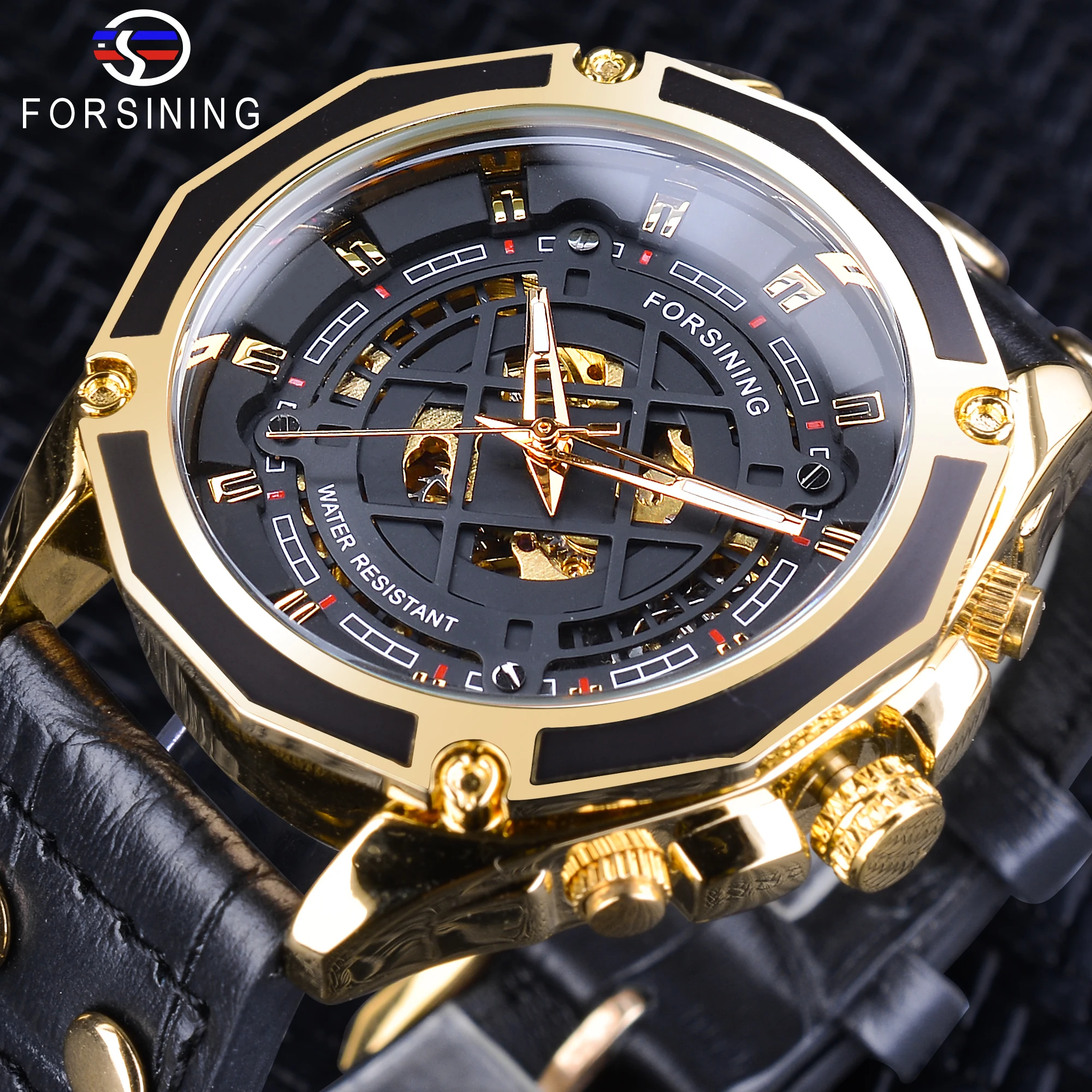 Forsining Military Classic Black Golden Leather Belt Mens Automatic Sport Mechanical Skeleton Wrist Watches Top Brand Luxury
Forsining Military Classic Black Golden Leather Belt Mens Automatic Sport Mechanical Skeleton Wrist Watches Top Brand Luxury