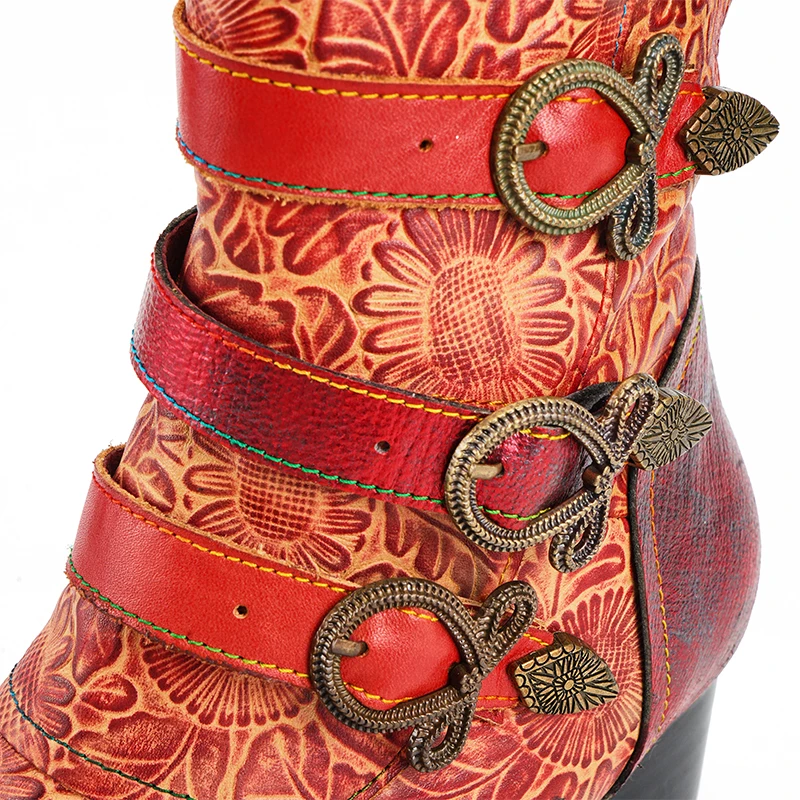 Laura Vita Genuine Leather Printed Ankle Boots For Women Shoes Retro Block High Heels Comfortable Women Boots
Laura Vita Genuine Leather Printed Ankle Boots For Women Shoes Retro Block High Heels Comfortable Women Boots