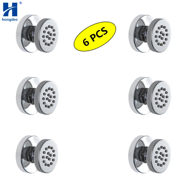 Hongdec 6 PCS Brass round Body Jet Massage Spa Shower Jets Fixed Mounted Sprayer SET Chrome
Hongdec 6 PCS Brass round Body Jet Massage Spa Shower Jets Fixed Mounted Sprayer SET Chrome