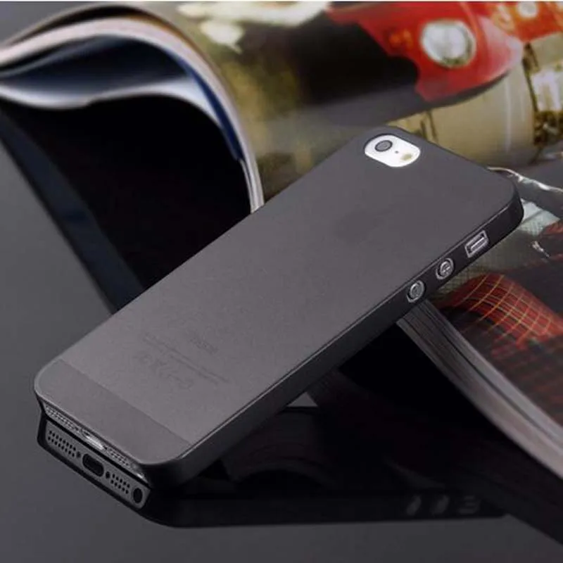 Чехол для iphone 5s ультратонкий черный синий красный матовый конфетных
