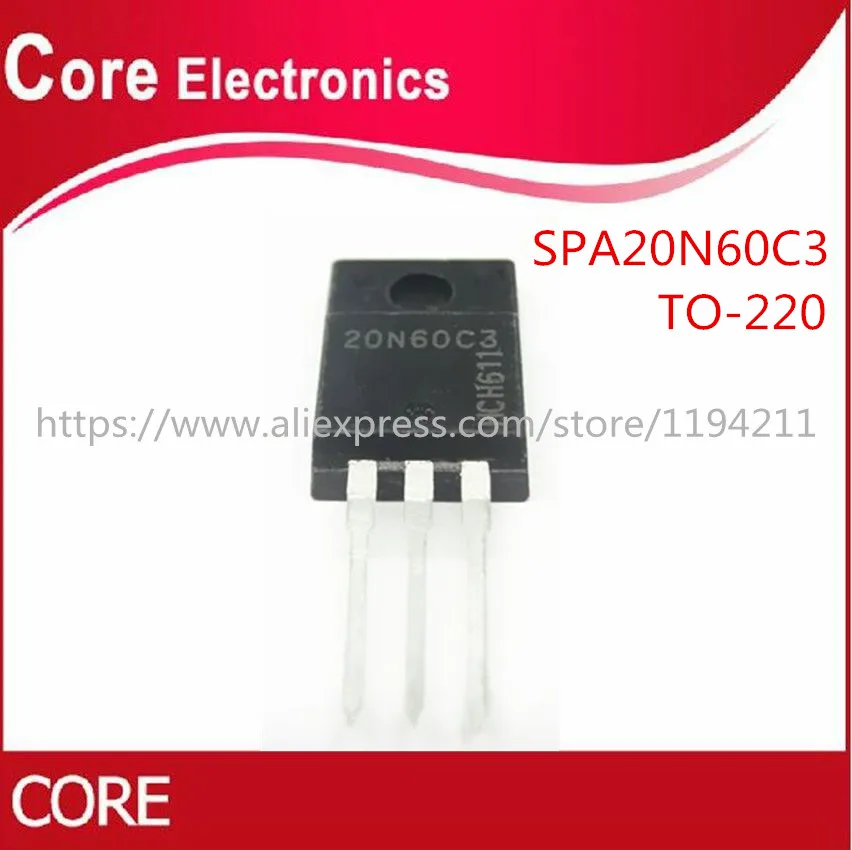 10 шт./лот SPA20N60C3 20N60C3 MOSFET 650V 20.7A TO220F Новинка|Интегральные схемы| |