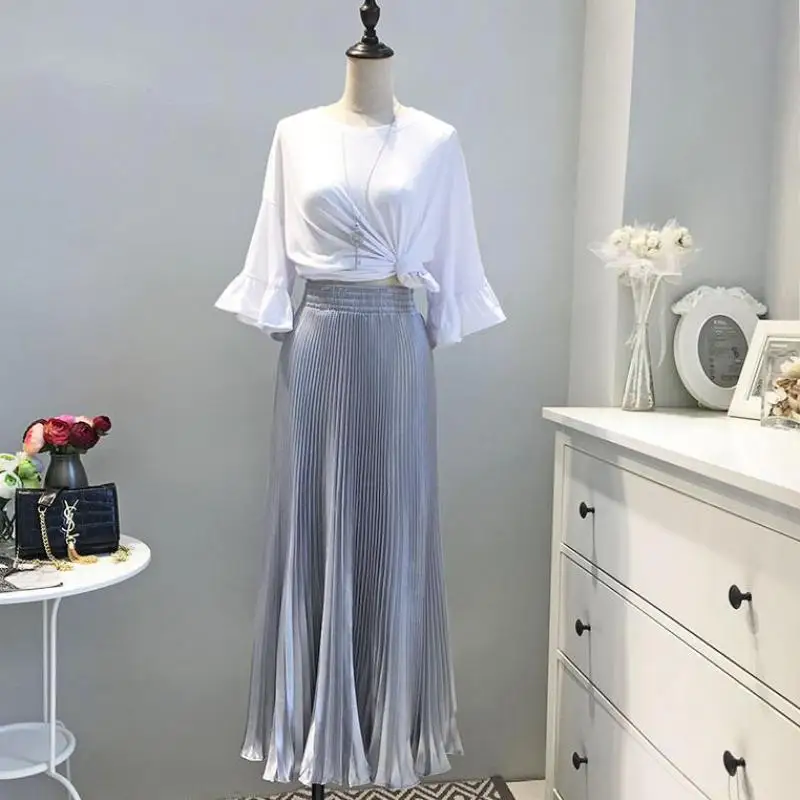 2019 Hot Fashion High Waist Skirt Retro Accordion Pleated Skirt Metallic Pendulum Tail Skirts Womens clothes
2019 Hot Fashion High Waist Skirt Retro Accordion Pleated Skirt Metallic Pendulum Tail Skirts Womens clothes